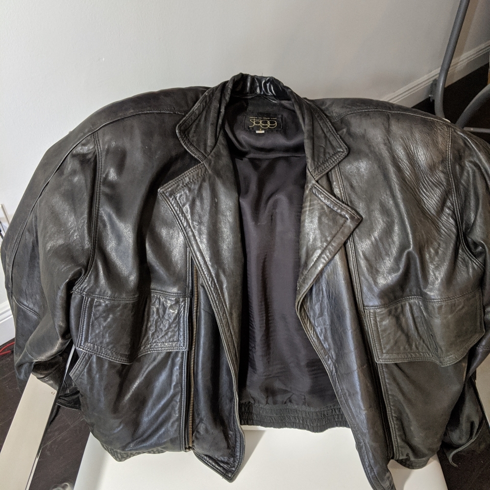 Stagg Italian leather jacket size 42